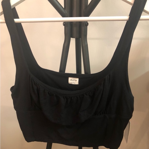 “TWO” Wilfred Free Crop Tanks. Both Sz~M 1~Black and 1~White - Picture 3 of 11